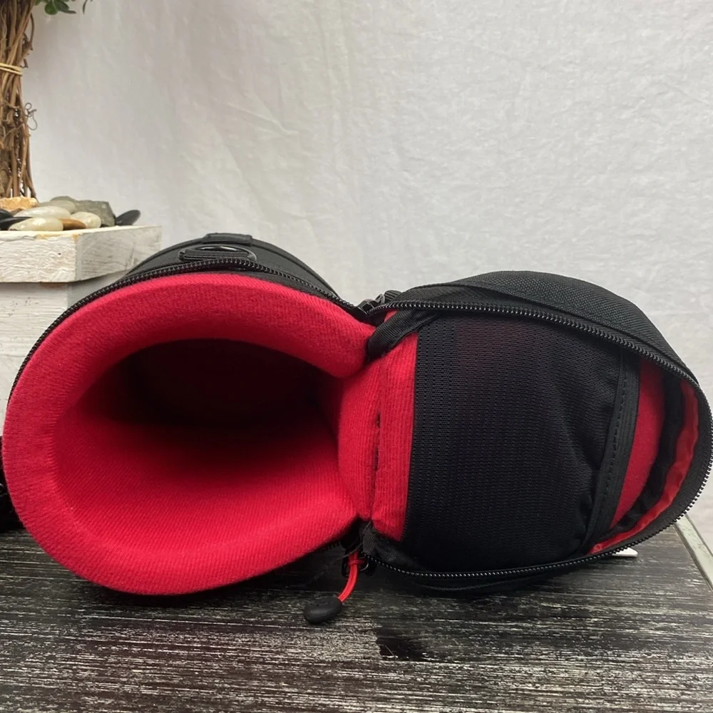 Vivitar Black Large Zip Top Padded Camera Lens Case 8” NEW